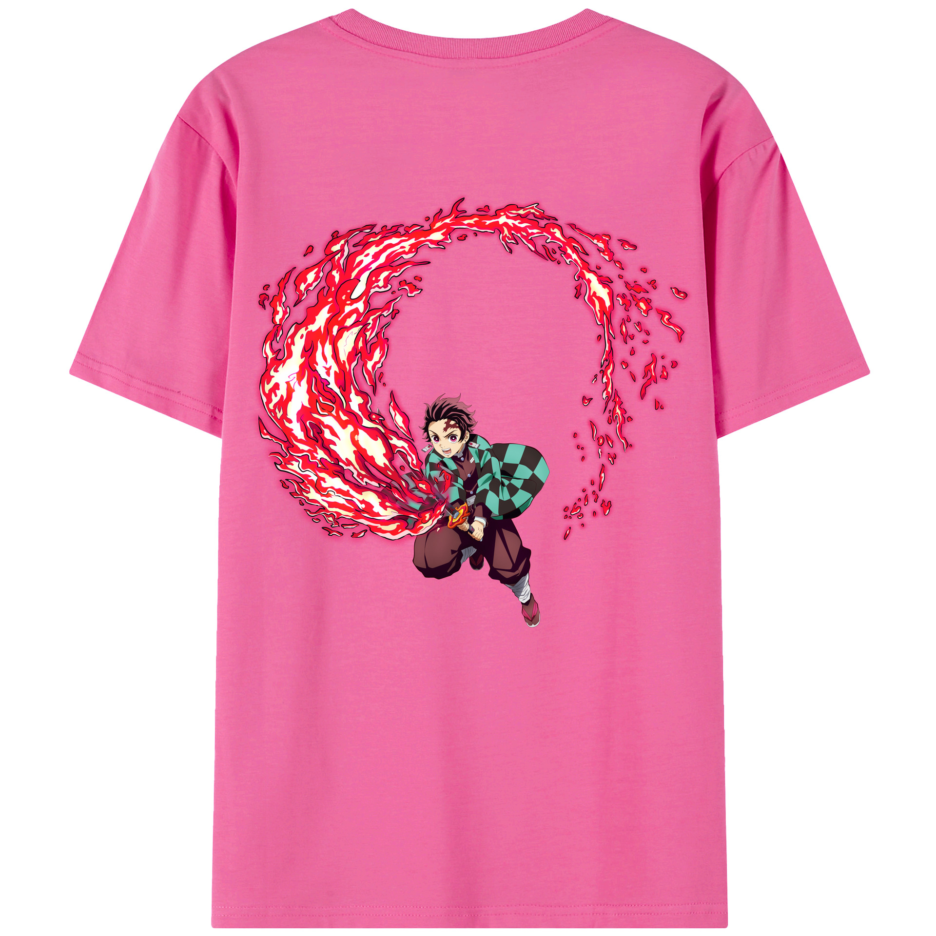 （画像用） 鬼滅の刃 竈門 炭治郎／かまど たんじろう Kamado Tanjirou レディース半袖Tシャツ(バックプリント)